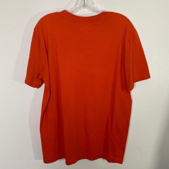 NIKE MENS DARK ORANGE WHITE SWOOSH SHORT SLEEVE ATHLETIC SPORTS TEE SIZE MEDIUM - Picture 2 of 3